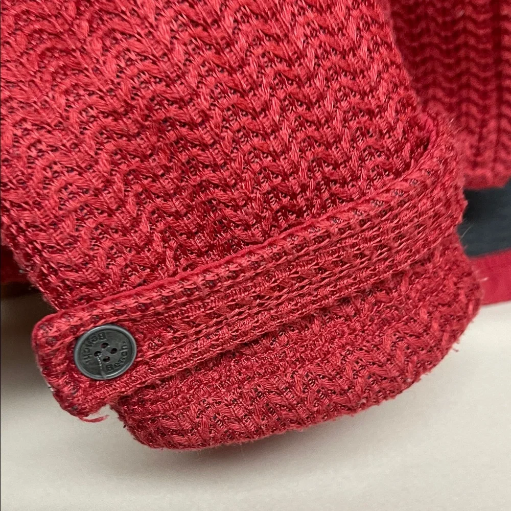 Bench Red Textured Knit Hoodie - Picture 7 of 16